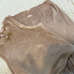 Velour skinny mid-rise stretch-velour leggings and tank